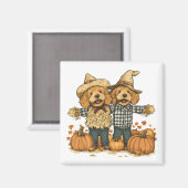 Herfst Oogst Goldendoodle Honden Magneet (Voorkant / Achterkant)