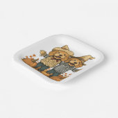 Herfst Oogst Goldendoodle Honden Papieren Bordje (Gebogen)