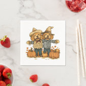 Herfst Oogst Goldendoodle Honden Servet (Insitu)