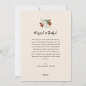 herfst oogst groen happy thanksgiving feestdagenkaart (Achterkant)