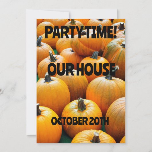 HERFST OOGST HALLOWEEN POMPOEN UITNODIGINGEN (Voorkant)