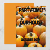 HERFST OOGST HALLOWEEN POMPOEN UITNODIGINGEN (Voorkant / Achterkant)