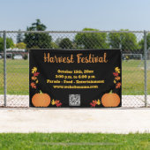 Herfst Oogst Herfst QR Code Pompoen Festival Spandoek (Insitu)