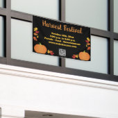 Herfst Oogst Herfst QR Code Pompoen Festival Spandoek (Buitenkant Gebouw)