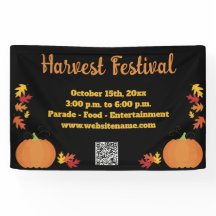 Herfst Oogst Herfst QR Code Pompoen Festival