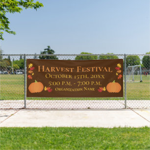 Herfst Oogst Herfstbladeren Pompoen Festival Evene Spandoek
