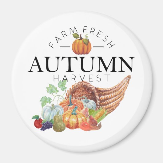 Herfst oogst hoorn des overvloeds magneet (Voorkant)