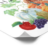 Herfst oogst hoorn des overvloeds poster (Hoek)