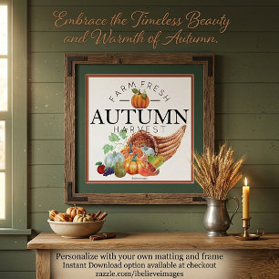 Herfst oogst hoorn des overvloeds poster