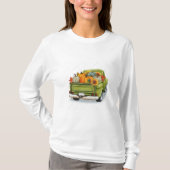 Herfst Oogst in een Green Truck Long Sleeves T-Shi T-shirt (Voorkant)