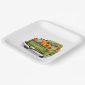 Herfst Oogst in een groenboek Borden Papieren Bordje (Gebogen)