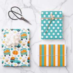 Herfst Oogst Inpakpapier Set van 3 Vel