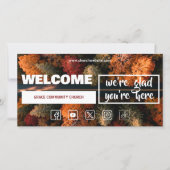Herfst Oogst Kerk Welkomstkaart (Voorkant)