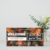 Herfst Oogst Kerk Welkomstkaart (Staand voorkant)