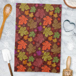 Herfst Oogst Kleurrijke esdoornbladeren Theedoek<br><div class="desc">Deze herfst handdoek heeft een prachtig patroon van levendige esdoornbladeren.</div>