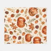 Herfst Oogst Knus Deken voor Thanksgiving (Voorkant (Horizontaal))