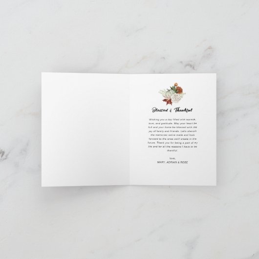 herfst oogst krans gelukkig Thanksgiving Feestdagen Kaart (Binnen)