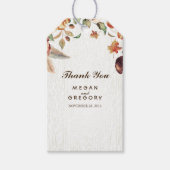 Herfst Oogst Leafy Rustieke Bruiloft Cadeaulabel (Voorkant)