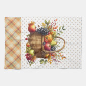 Herfst Oogst Mand Keukenhanddoek (Horizontaal)