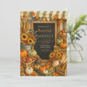 Herfst Oogst Markt Feest Kaart (Staand voorkant)