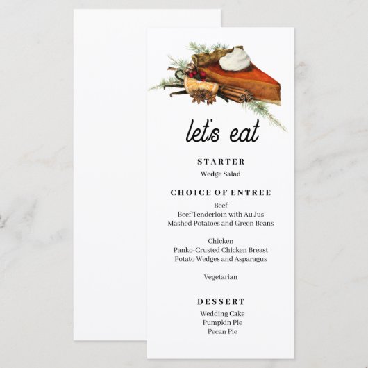 Herfst Oogst Menu (Voorkant / Achterkant)