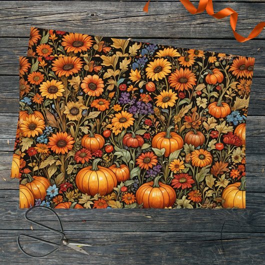 Herfst Oogst met Levendige Herfstkleuren Tissuepapier
