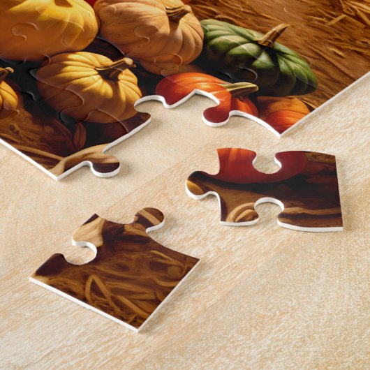 Herfst Oogst met Wagon Puzzel Legpuzzel (Zijkant)