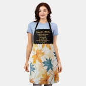 Herfst Oogst Oranje Foliage Quote Gepersonaliseerd Schort (Gedragen)