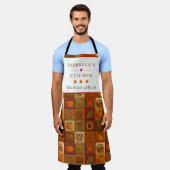 Herfst Oogst Patchwork met Zegening Quote Schort (Gedragen)