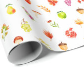 Herfst Oogst Patroon Cadeaupapier (Rol Hoek)