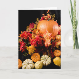 Herfst Oogst - Pompoen en kalebas stilleven Feestdagen Kaart