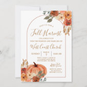 Herfst Oogst Pompoen Feest, Fall Fest Gemeenschap Kaart (Voorkant)