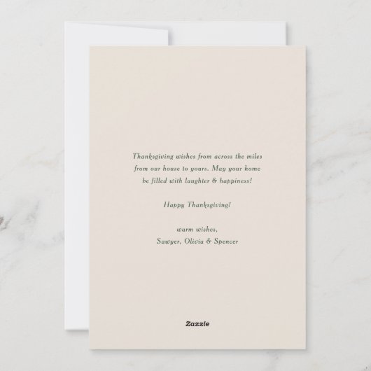 Herfst Oogst Pompoen Happy Thanksgiving Foto Feestdagenkaart (Achterkant)