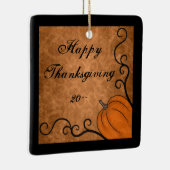 Herfst oogst pompoen Happy Thanksgiving Keramisch Ornament (Rechts)