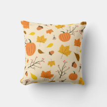 Herfst Oogst Pompoen met Esdoornblad Patroon