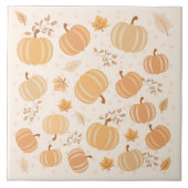 Herfst oogst pompoen pastel tegeltje (Voorkant)