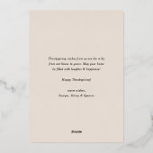 Herfst Oogst Pompoen Patroon Thanksgiving Foto Folie Feestdagenkaart (Achterkant)