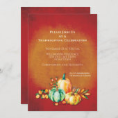 Herfst Oogst Pompoen Rustieke Thanksgiving Kaart (Voorkant / Achterkant)