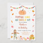Herfst Oogst Pompoen Verjaardag Kaart (Voorkant)