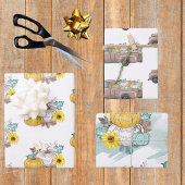 Herfst Oogst Pompoen Vrachtwagen  Herfst Inpakpapier Vel