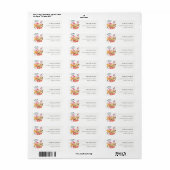 Herfst Oogst Pompoen Waterverf Adres Etiket (Full Sheet)