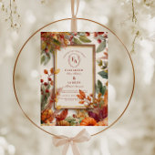 Herfst Oogst Pompoenblad bruiloft Kaart