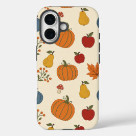 Herfst Oogst Pompoenen Fruit Patroon Hoesje