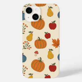 Herfst Oogst Pompoenen Fruit Patroon Hoesje