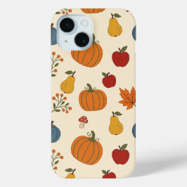 Herfst Oogst Pompoenen Fruit Patroon Hoesje