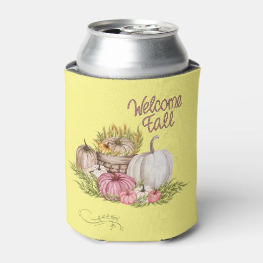 Herfst oogst pompoenen kan Cozie koeler (Blikje Voorkant)