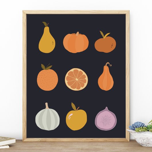 Herfst oogst Poster groenten en fruit