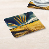 Herfst Oogst Prairie Gouden Papier Onderzetter (Schuin)