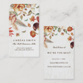 Herfst Oogst Producten Landelijk Boerderij Winkel Visitekaartje (Voorkant / Achterkant)