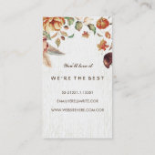 Herfst Oogst Producten Landelijk Boerderij Winkel Visitekaartje (Achterkant)